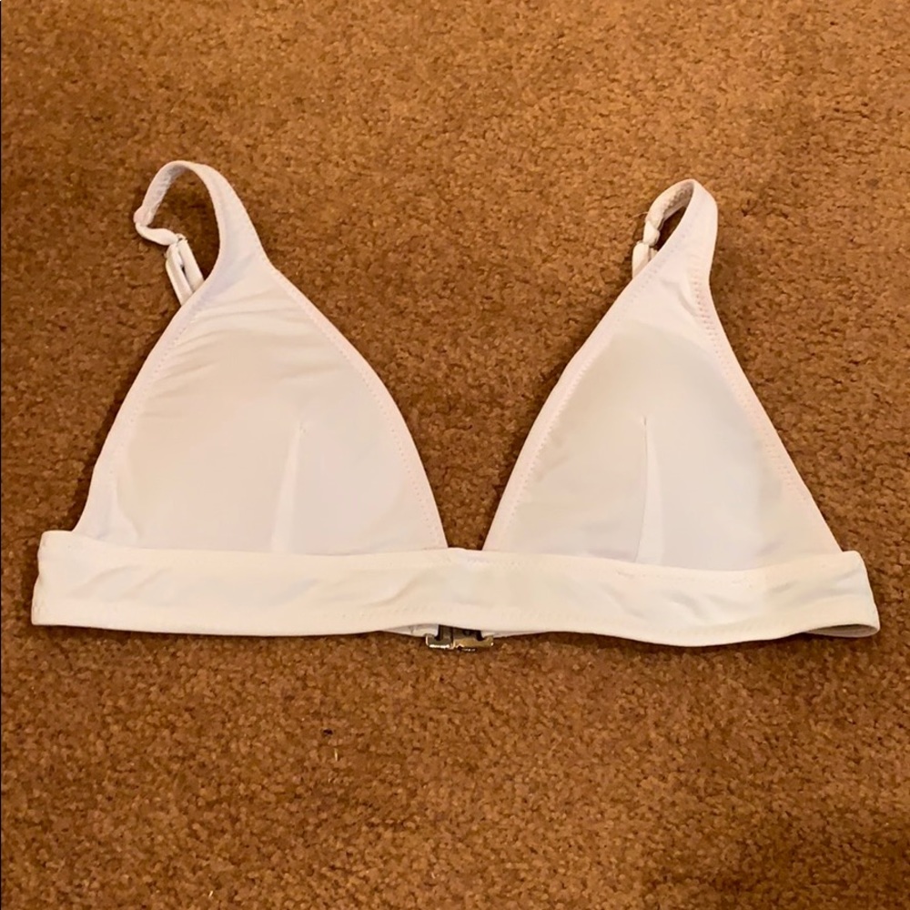 White triangle bikini top